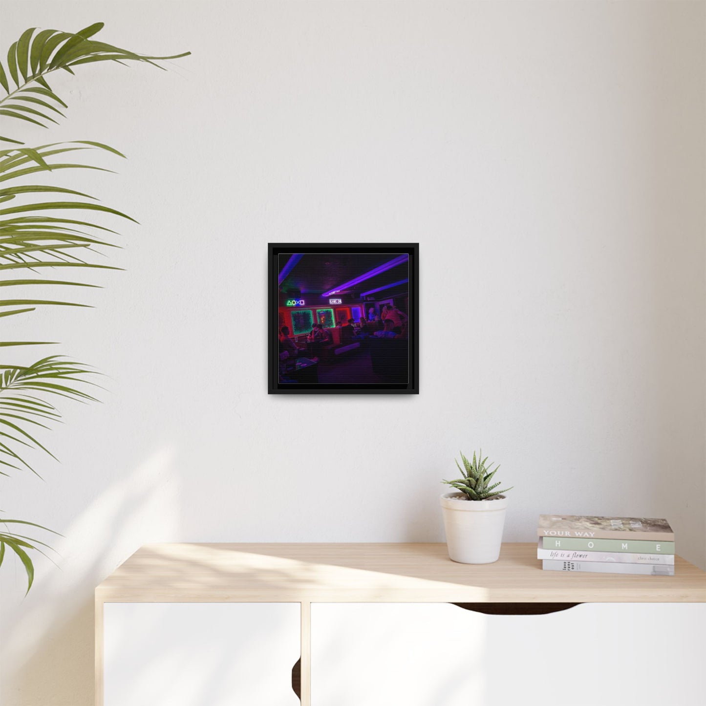 Mermaids Night Club Matte Canvas, Framed (Multi-color)