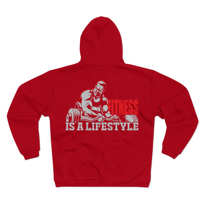 Fitness Lifestyle Unisex Hooded Zip Sweatshirt