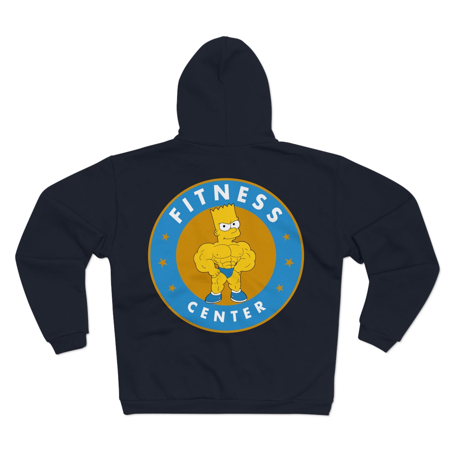 Fitness Center Bart Simpson Unisex Hooded Zip Sweatshirt
