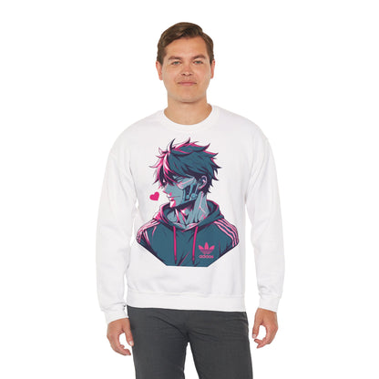 Anime-Inspired Unisex Crewneck Sweatshirt - Futuristic Vibe