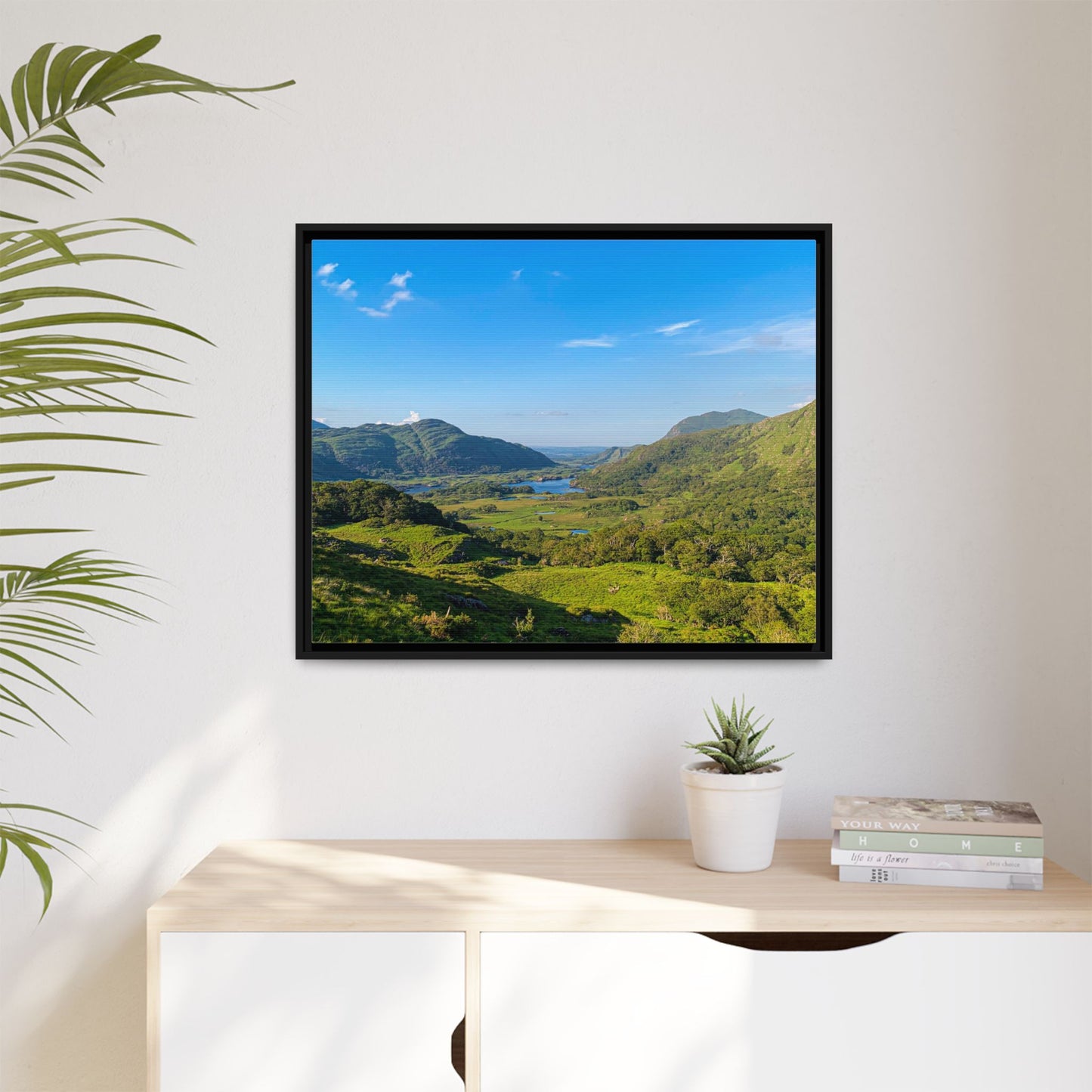Ladies View Spring Matte Canvas, Framed (Multi-color)
