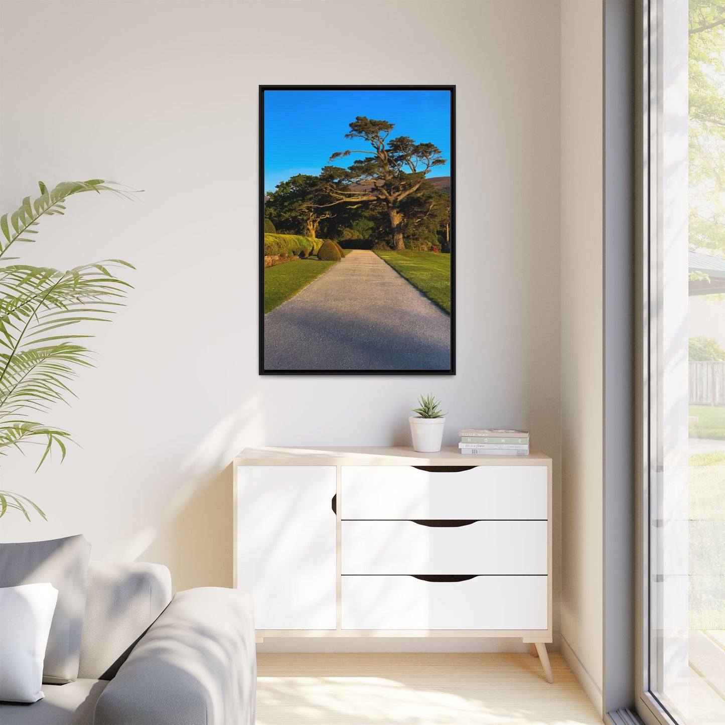 Muckross House Garden Matte Canvas, Framed (Multi-color)