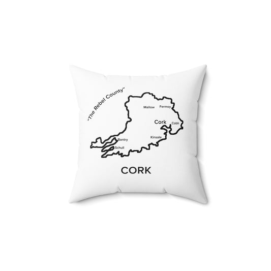 Cork Spun Polyester Square Pillow White Edition 2 Sizes