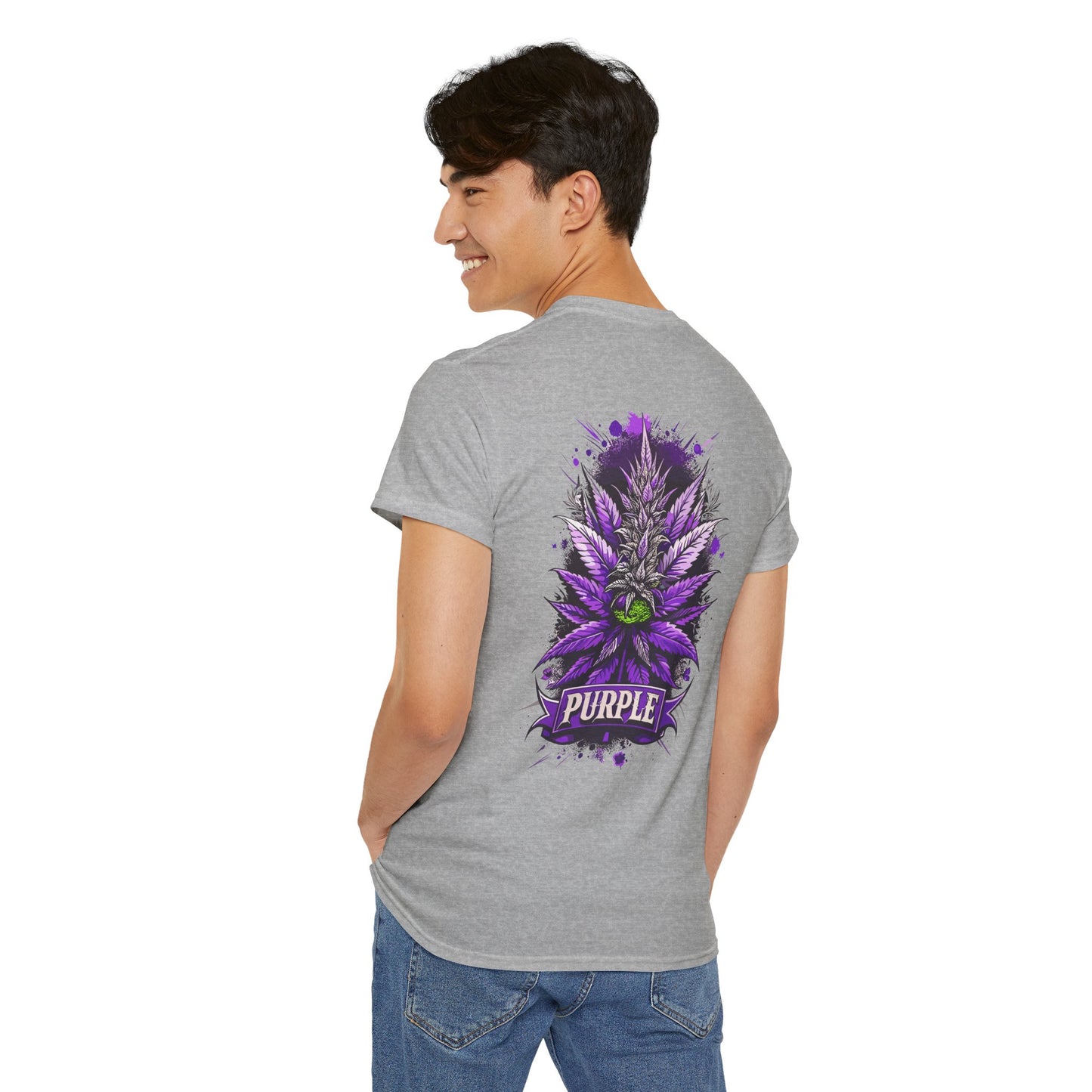 Purple Cannabis Bud T-Shirt — Bold Psychedelic Marijuana Graphic Tee