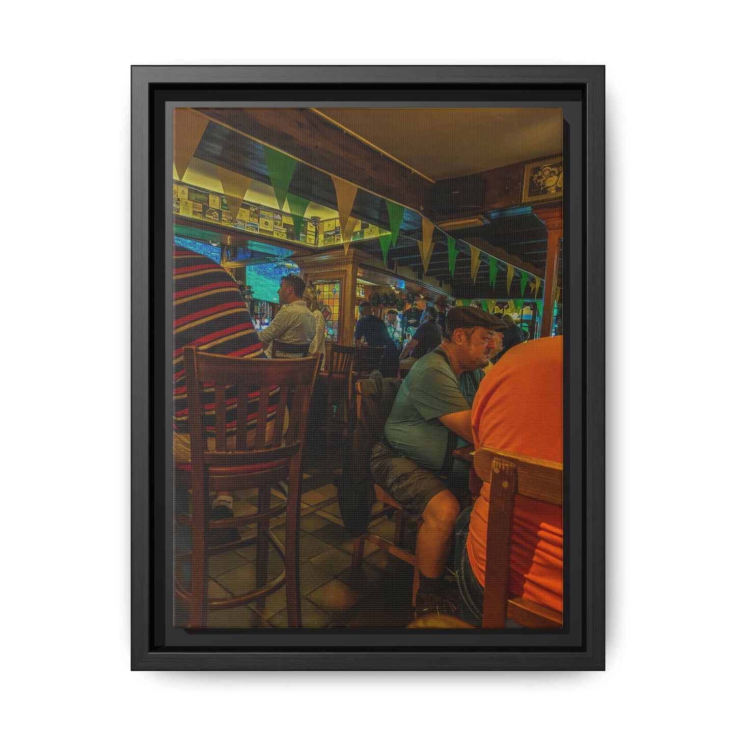 Irish Pub Matte Canvas, Framed (Multi-color)