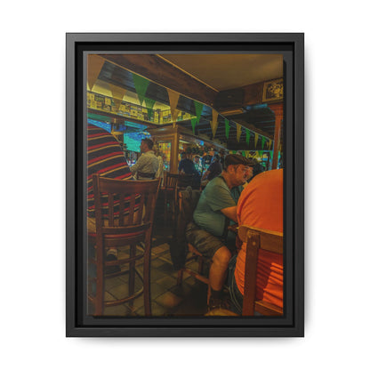 Irish Pub Matte Canvas, Framed (Multi-color)