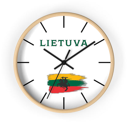 Lietuva Wall Clock - Stylish Home Decor for Lithuania Pride