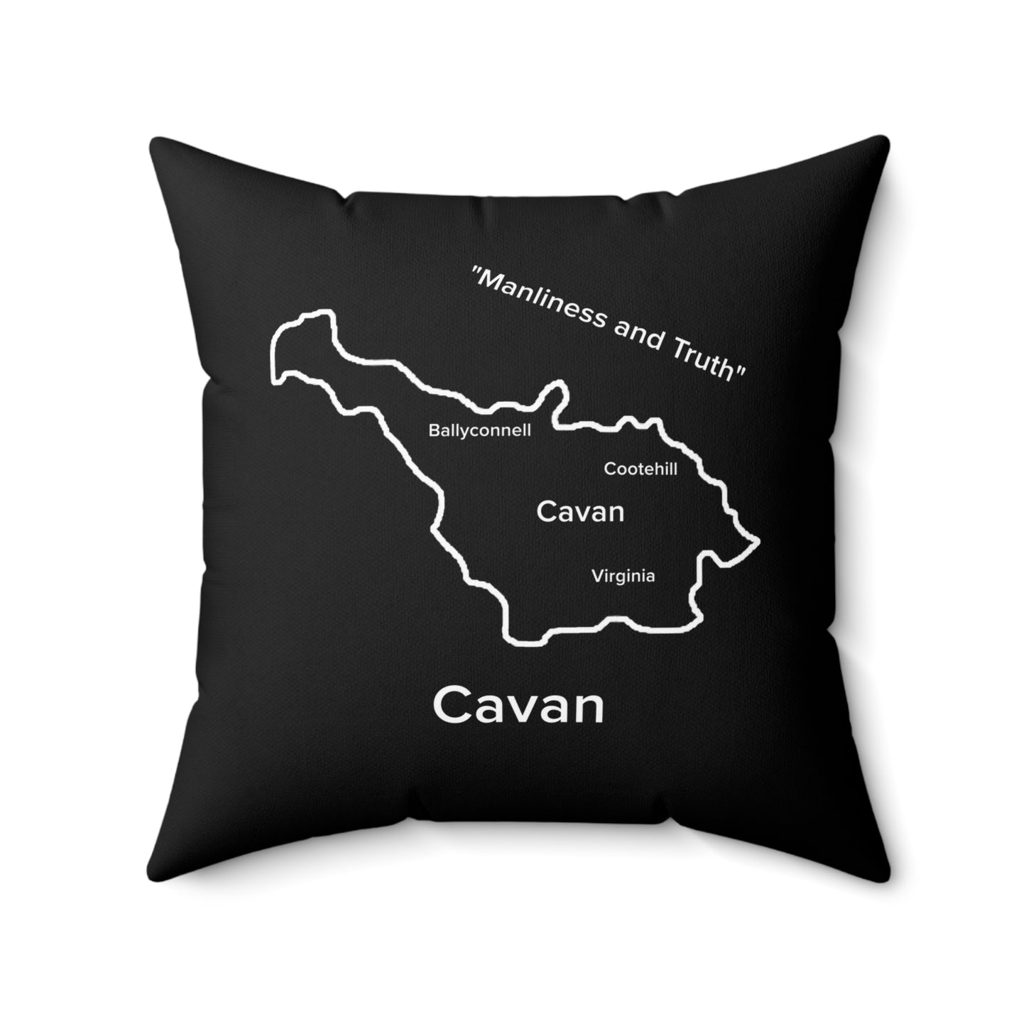 Cavan Spun Polyester Square Pillow Black Edition 4 Sizes