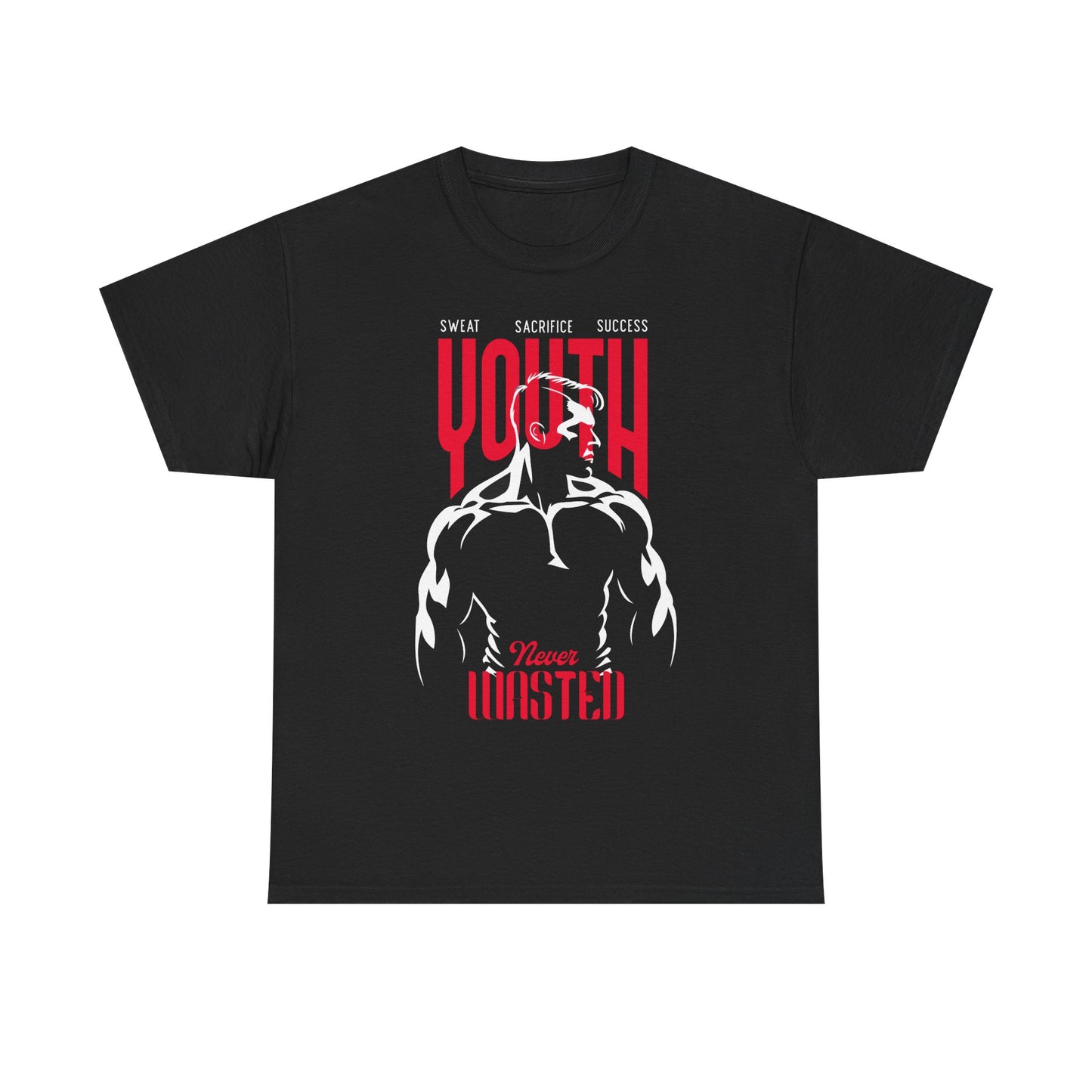 Youth Motivational Tee — "Sweat Sacrifice Success" Gym Workout T-Shirt