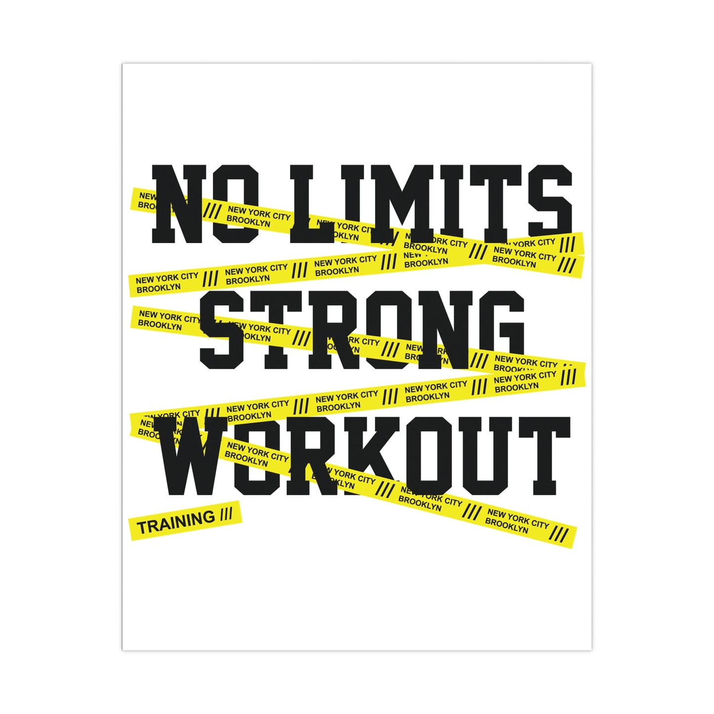 Motivational Matte Poster - No Limits Strong Workout Decor