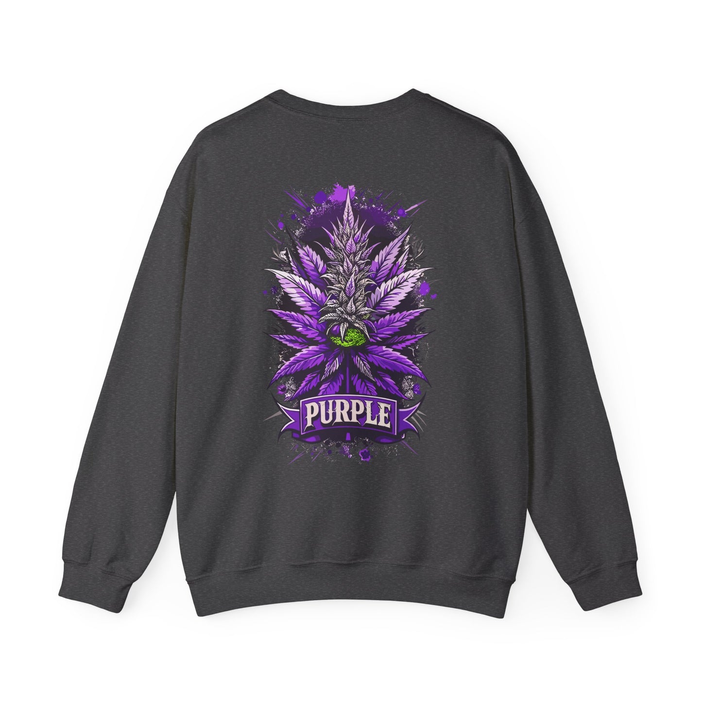 Purple Cannabis Bud Sweatshirt — Bold Psychedelic Marijuana Graphic