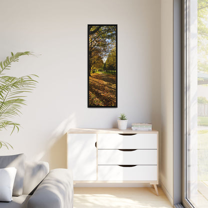Listowel town Park Autumn Matte Canvas, Framed (Multi-color)