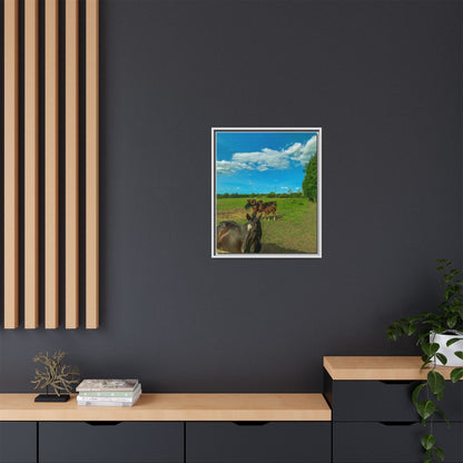 horses 2 Matte Canvas, Framed (Multi-color)