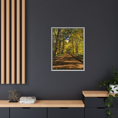 Listowel Town Park Autumn Matte Canvas, Framed (Multi-color)