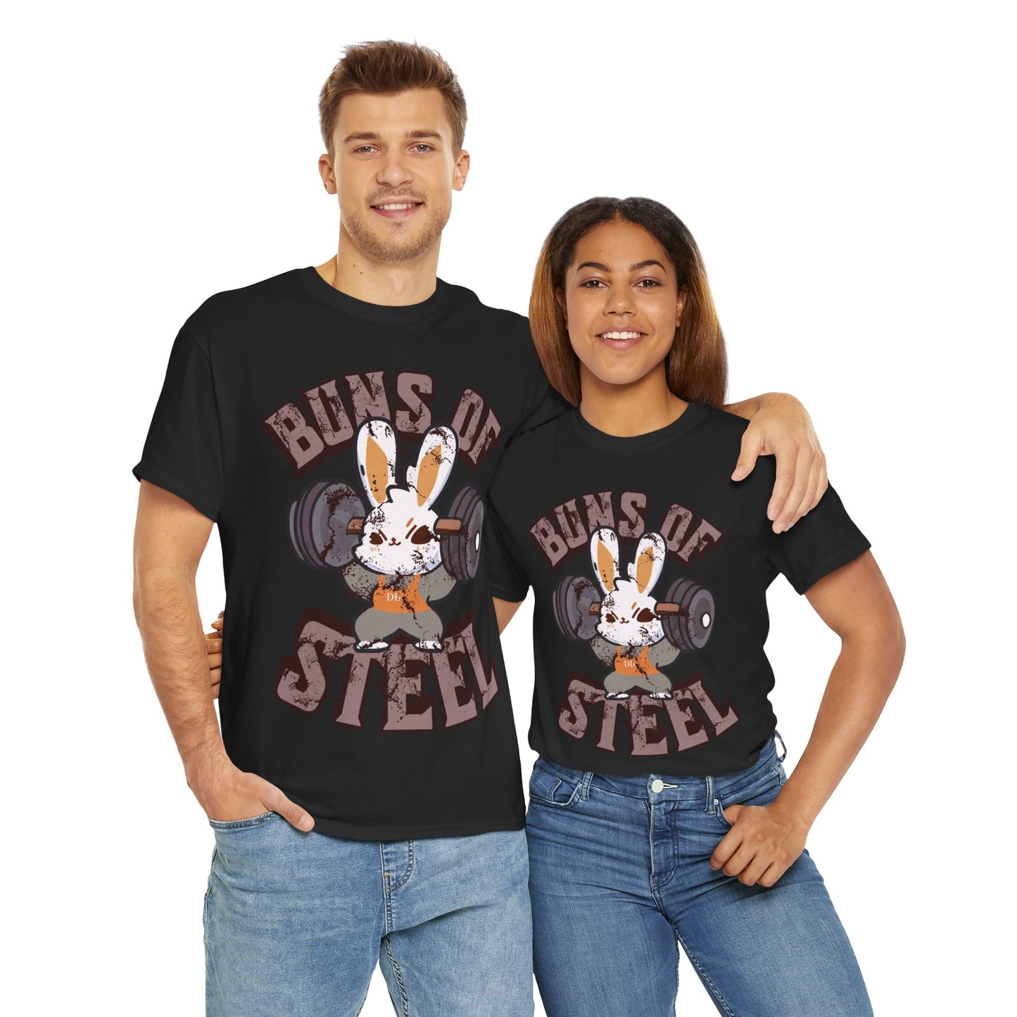 Buns of Steel Unisex Heavy Cotton Tee - Fun Fitness Humor T-Shirt for Gym Lovers