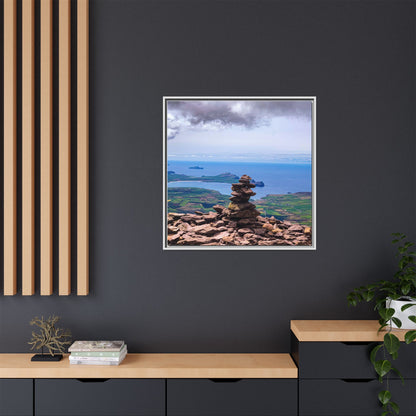 Mount Brandon Top Matte Canvas, Framed (Multi-color)