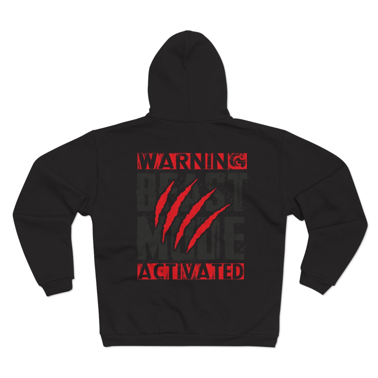 Warning: Beast Mode Activated Unisex Hooded Zip Sweatshirt