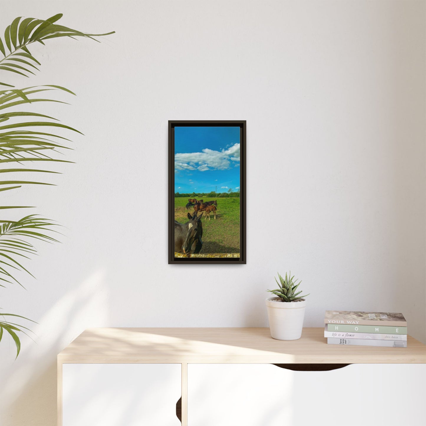 horses 2 Matte Canvas, Framed (Multi-color)