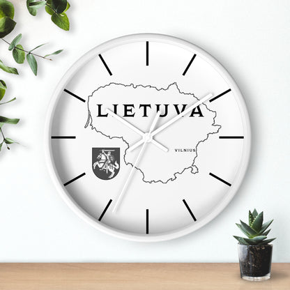 Lithuania Minimalistic Map Wall Clock - Modern Decor for Home & Office