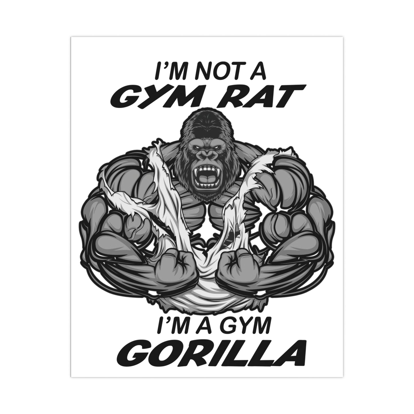 Funny Gym Gorilla Matte Posters