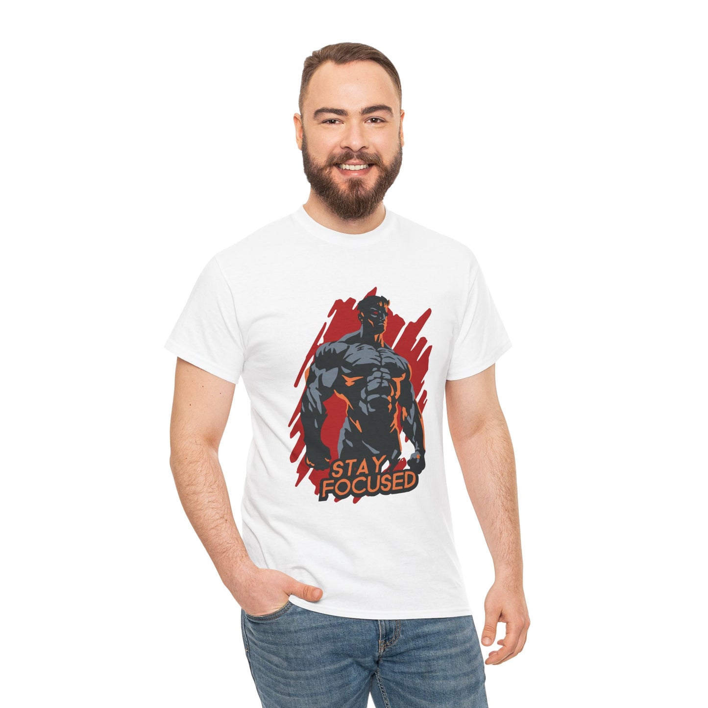 Stay Focused Unisex Heavy Cotton Tee