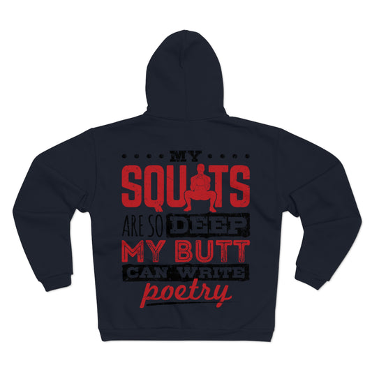 Funny Fitness Quote Unisex Hooded Zip Sweatshirt - Perfect for Gym Lovers