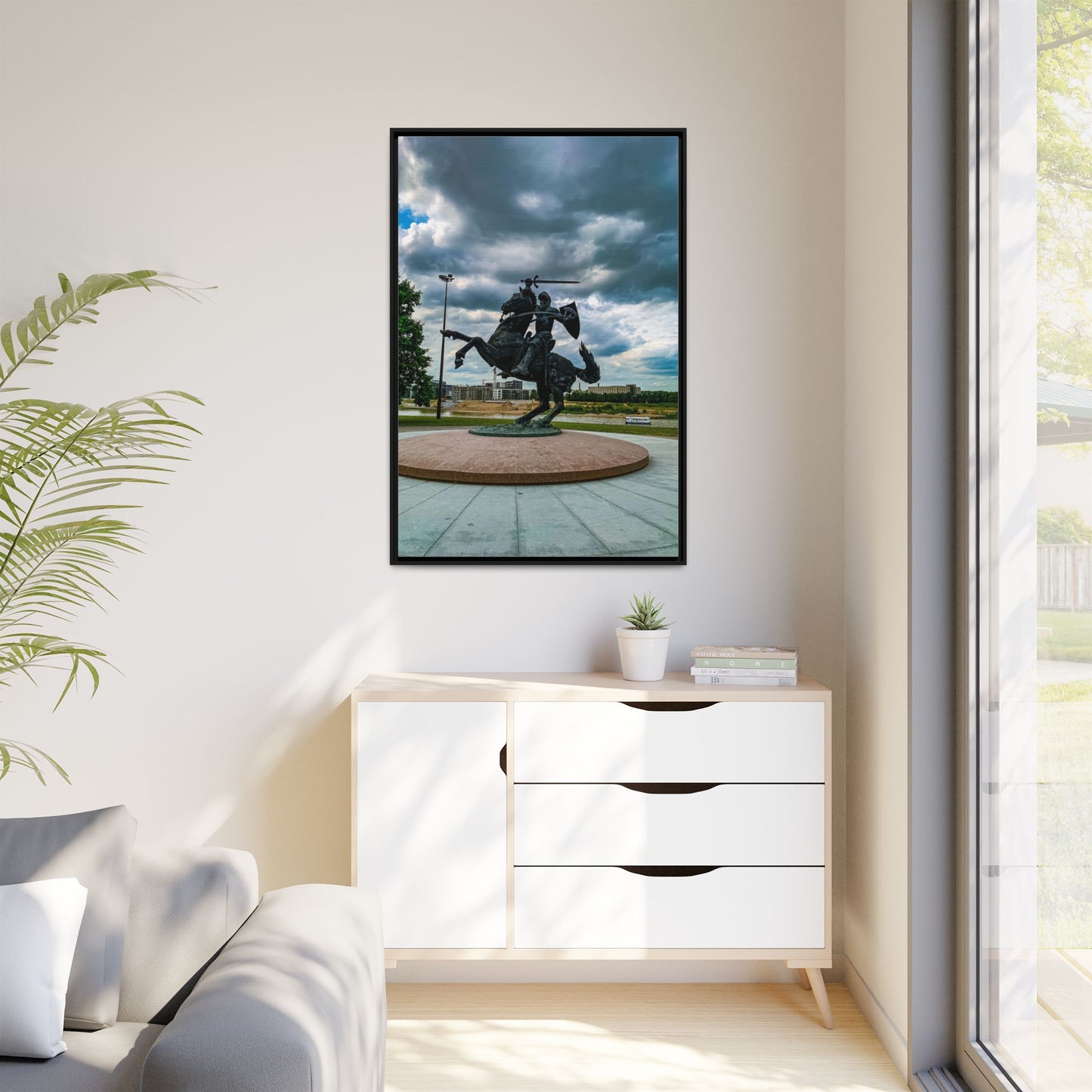 Kaunas Matte Canvas, Framed (Multi-color)