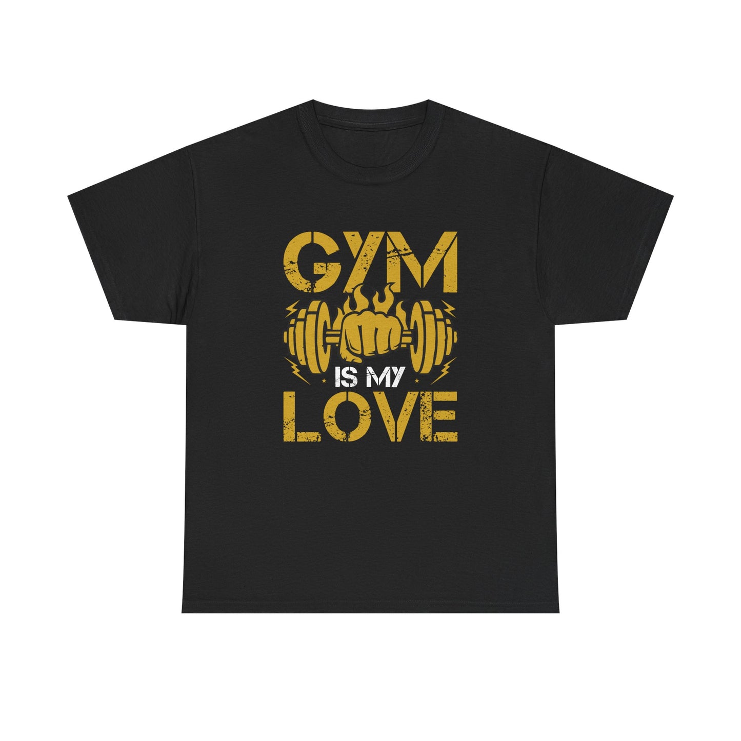 Gym Love Unisex Heavy Cotton Tee - Fitness Apparel for Workout Enthusiasts