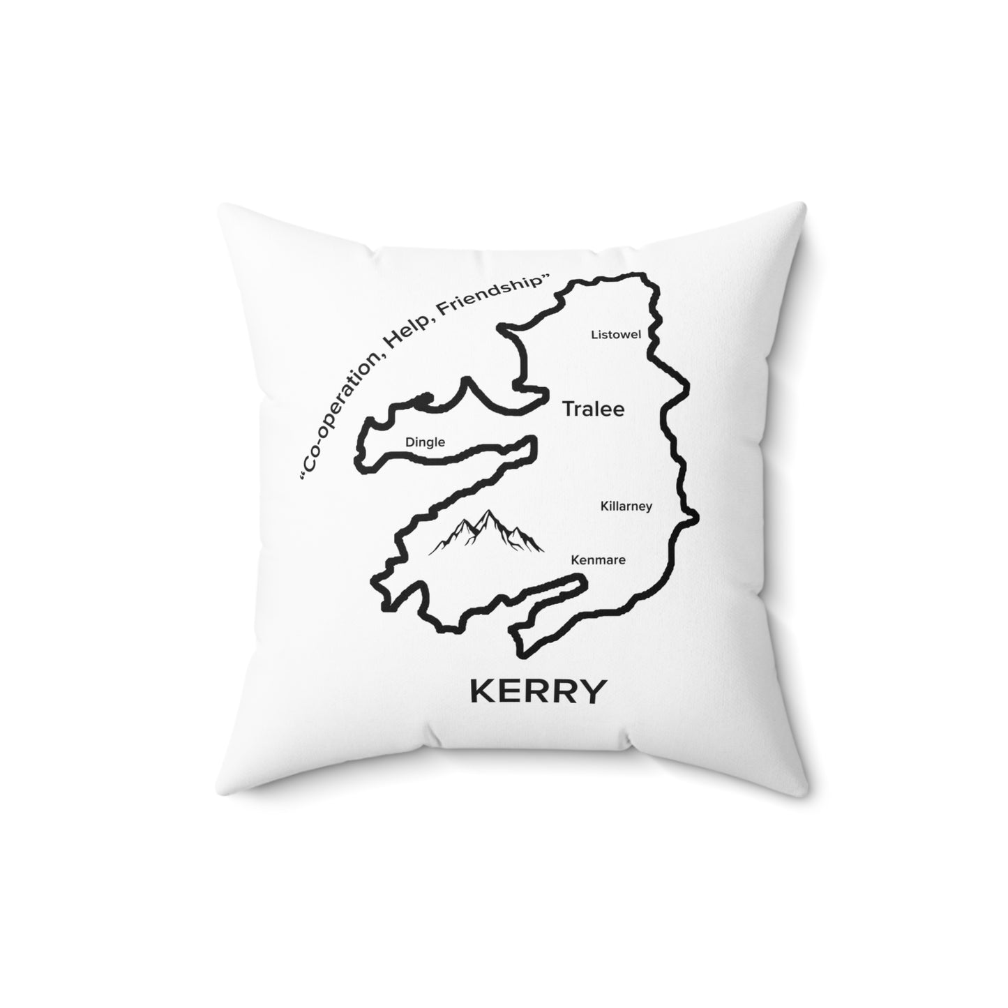 Kerry Spun Polyester Square Pillow White Edition 4 Sizes
