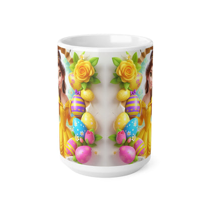 Easter Princess Ceramic Coffee Cup - 11oz & 15oz with Belle Design