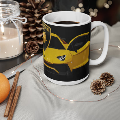 Lamborghini-Inspired Ceramic Coffee Mug - 11oz & 15oz, Perfect Gift for Car Enthusiasts