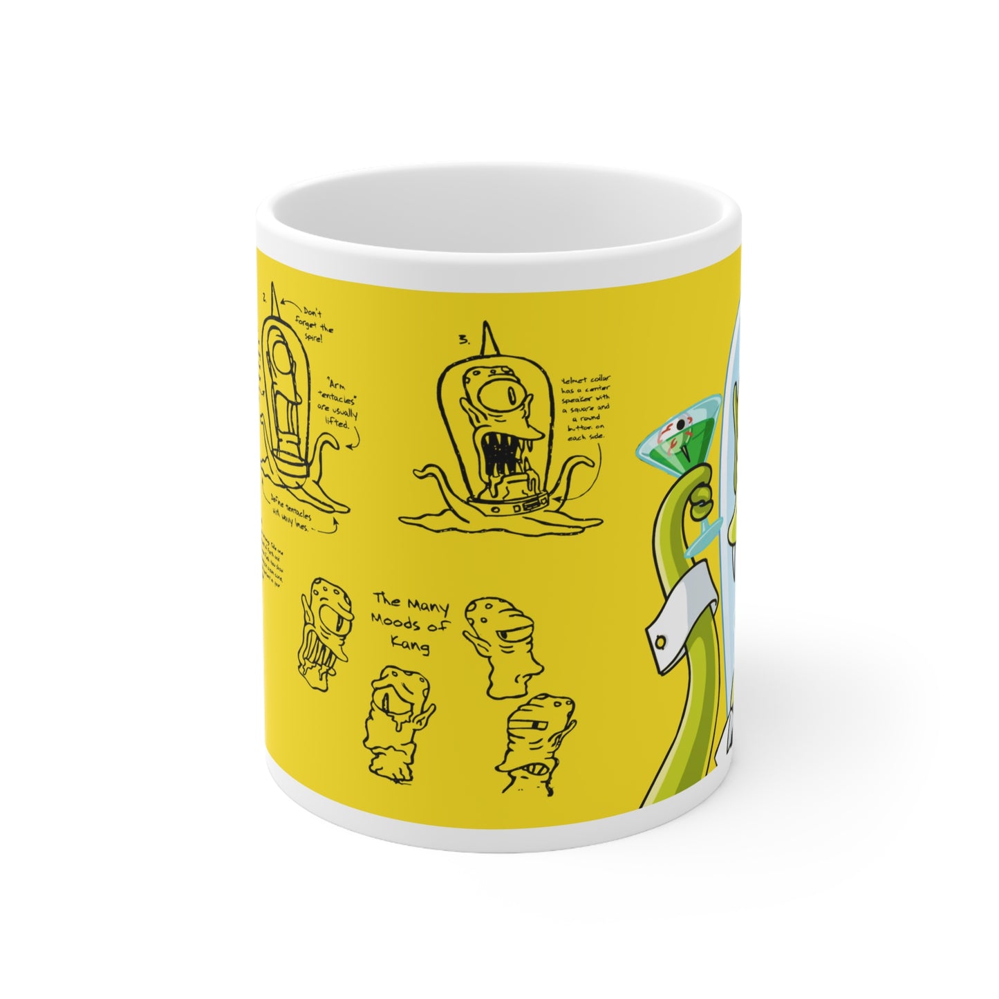Whimsical Cartoon Ceramic Coffee Mug - Fun Kitchen Decor (11oz & 15oz)