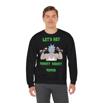 Let's Get Ripped Unisex Heavy Blend™ Crewneck Sweatshirt - Gym Motivational Sweatshirt Black