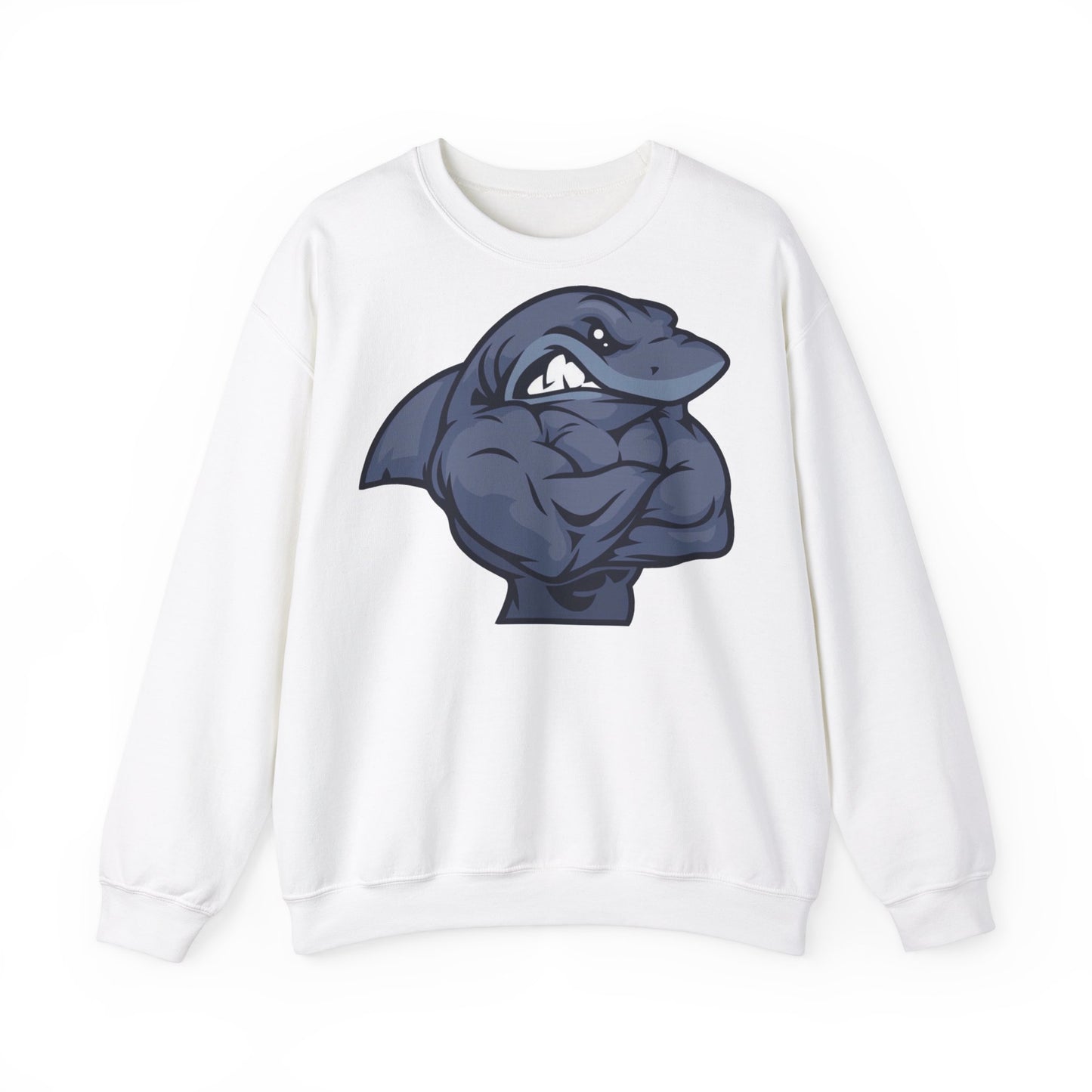 Muscle Shark Crewneck Sweatshirt - Unisex Heavy Blend™ | Perfect for Shark Lovers