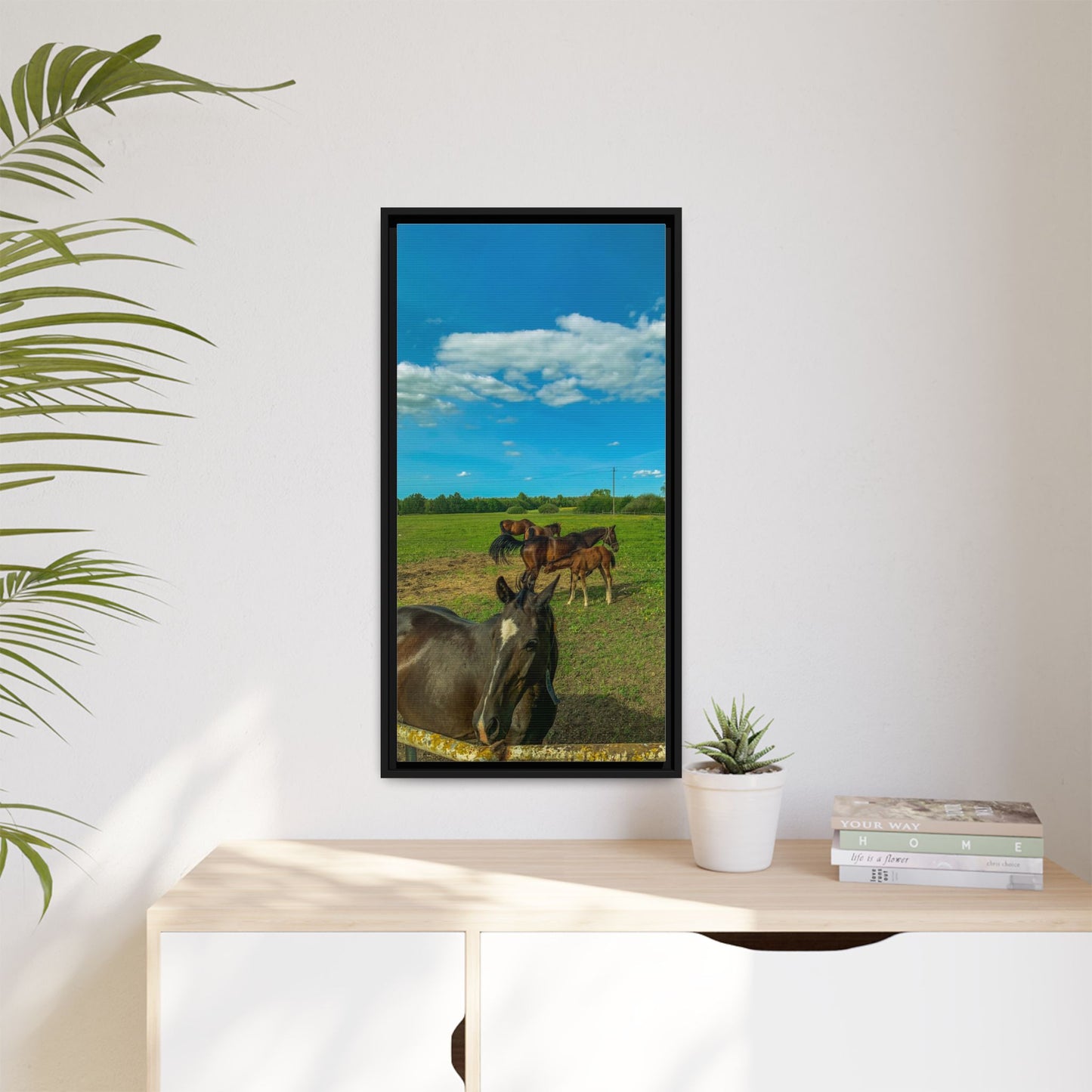 horses 2 Matte Canvas, Framed (Multi-color)