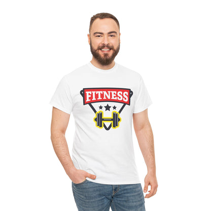 Motivational Fitness Tee - Unisex Heavy Cotton Shirt with Gym Design