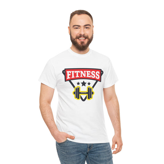 Motivational Fitness Tee - Unisex Heavy Cotton Shirt with Gym Design