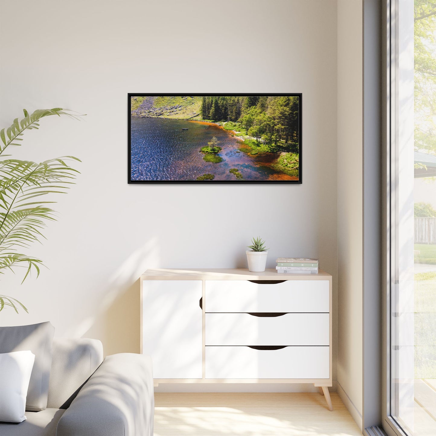 Gleanteenassig Forest Matte Canvas, Framed (Multi-color)