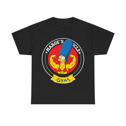 Marge Gym Black Unisex Heavy Cotton Tee