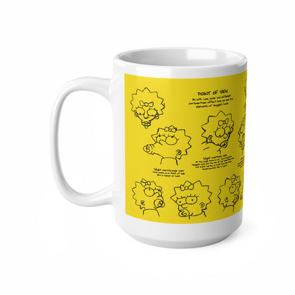 Maggie Ceramic Coffee Cups – Fun 11oz & 15oz Mugs | Cartoon Coffee Mug Gift for Fans