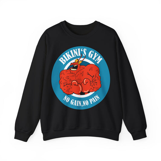 Bikini's Gym Unisex Heavy Blend™ Crewneck Sweatshirt - No Gain, No Pain Black