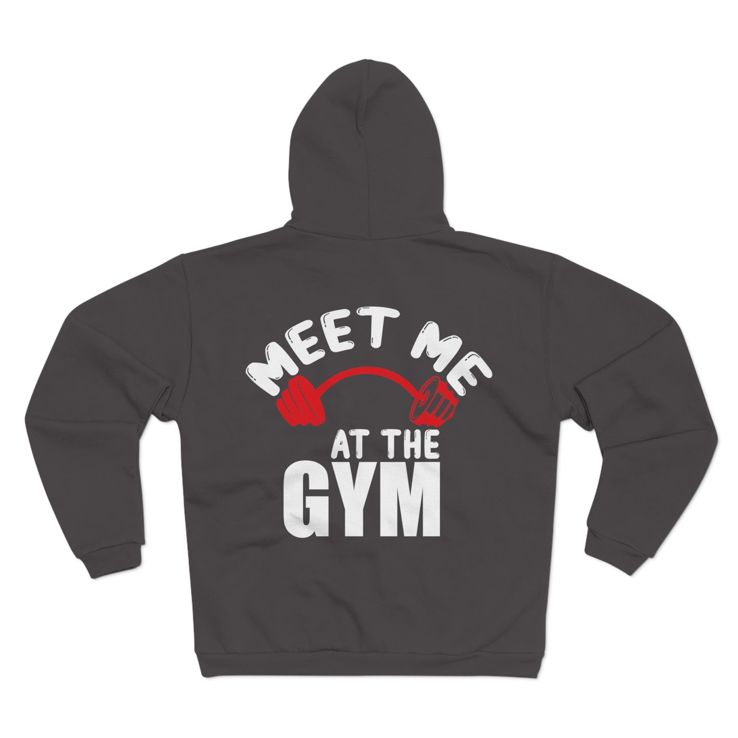Unisex Gym Motivation Zip Hoodie - 'Meet Me at the Gym'