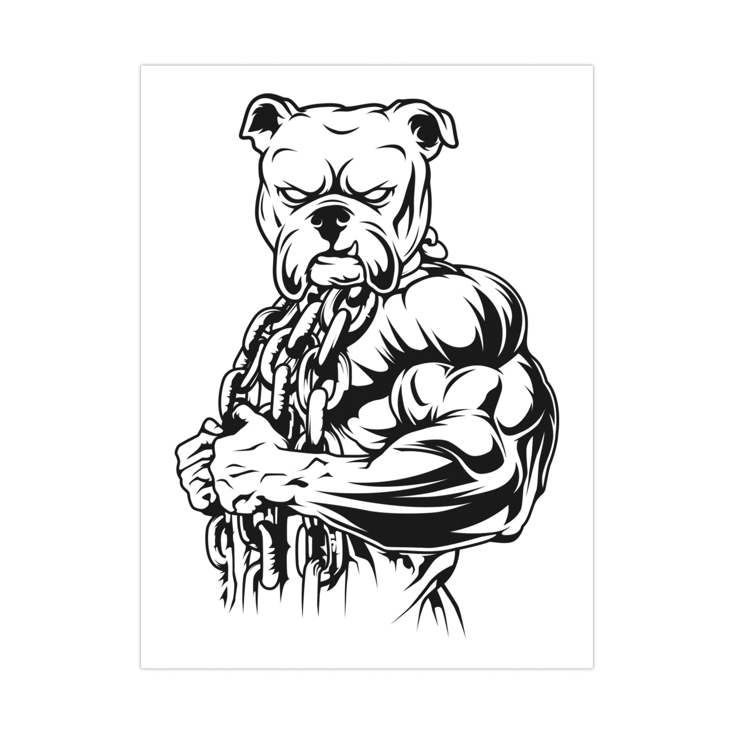 Muscle Dog Matte Posters