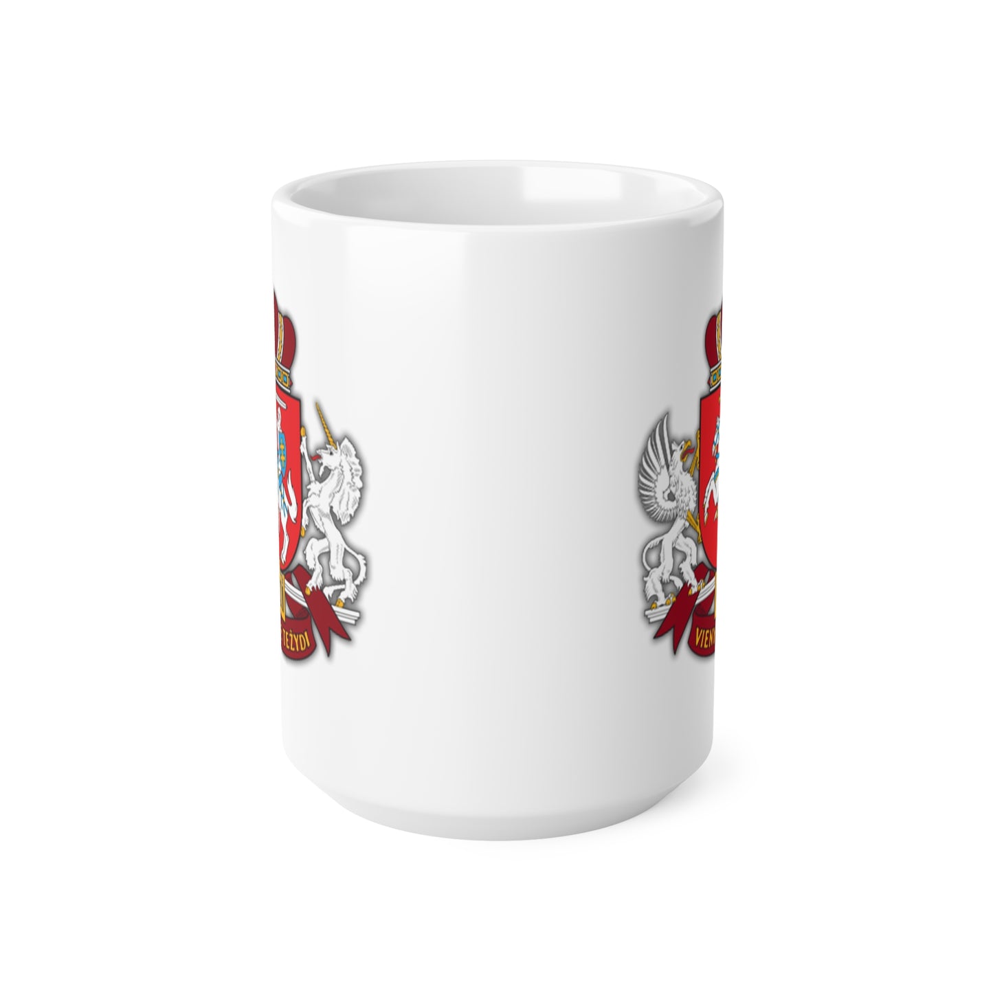 Lithuania Herb Crest Ceramic Coffee Cups - 11oz & 15oz, Perfect for Gifts & Home Decor