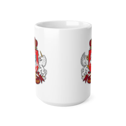 Lithuania Herb Crest Ceramic Coffee Cups - 11oz & 15oz, Perfect for Gifts & Home Decor