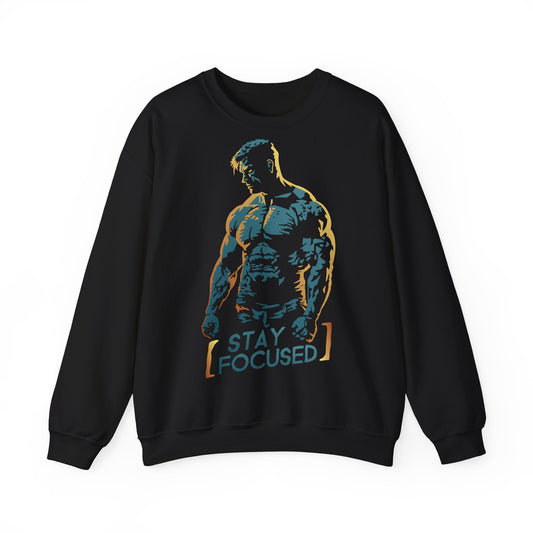 Unisex Heavy Blend™ Crewneck Sweatshirt - Stay Focused Gym Sweatshirt for Fitness Enthusiasts