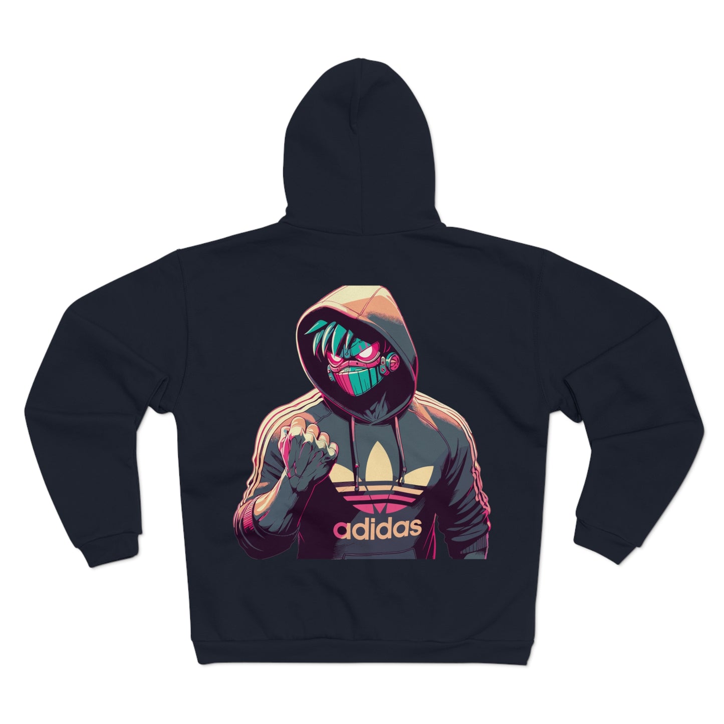 Cool Warrior Graphic Unisex Hooded Zip Sweatshirt