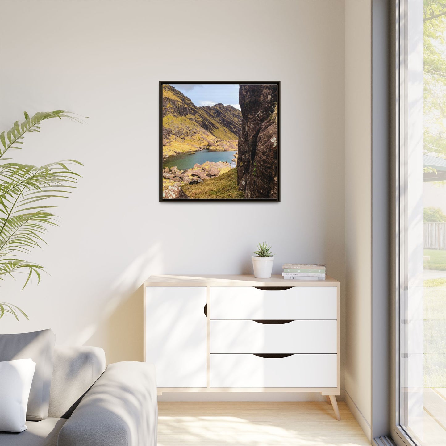 Mount Brandon Valley Matte Canvas, Framed (Multi-color)