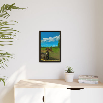 horses 2 Matte Canvas, Framed (Multi-color)