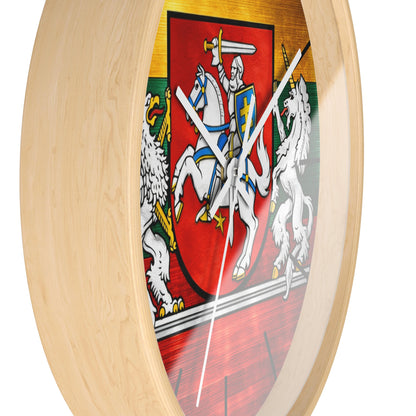 Lithuanian Coat of Arms Wall Clock — Vytis Emblem Decorative Clock